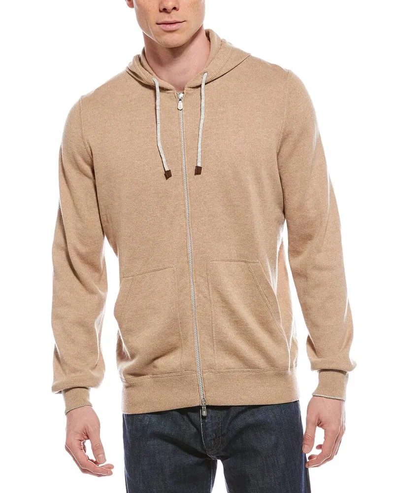 Brunello Cucinelli Cashmere Zip Sweater Nocolor