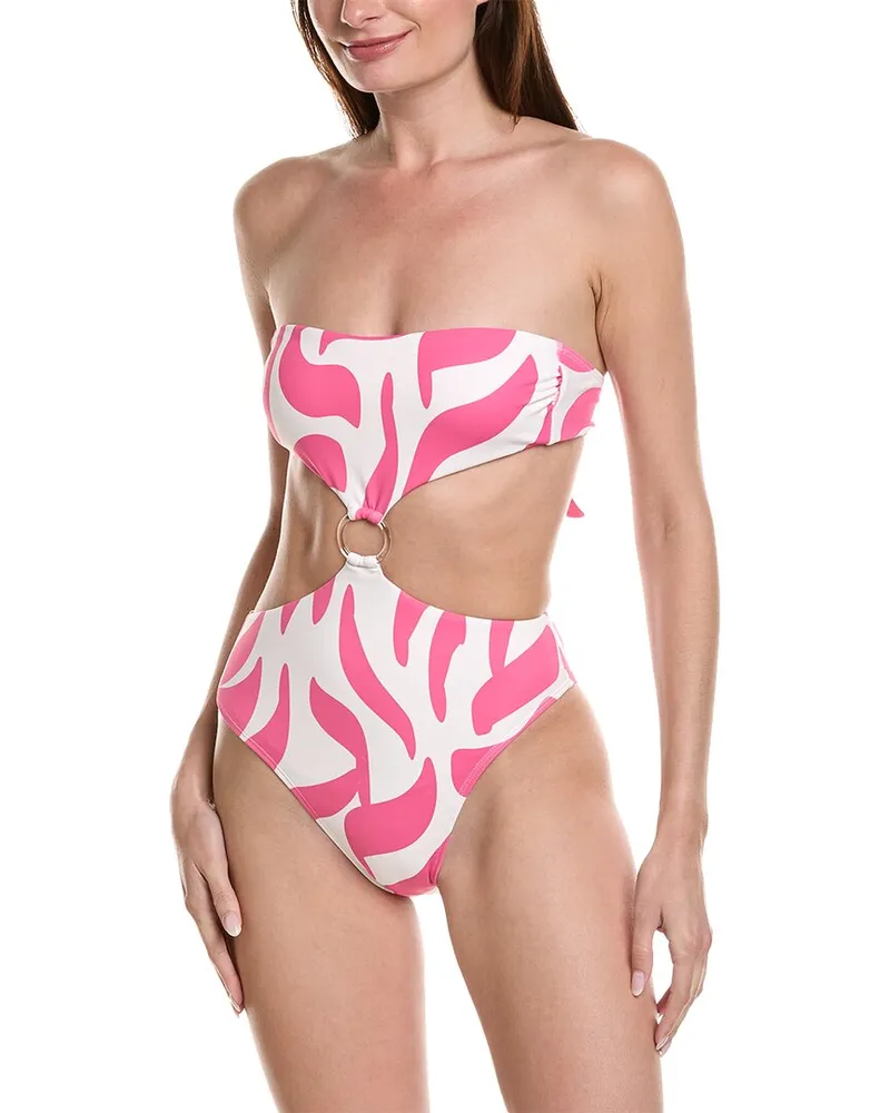 Splendid Cutout Waist One-Piece Pink