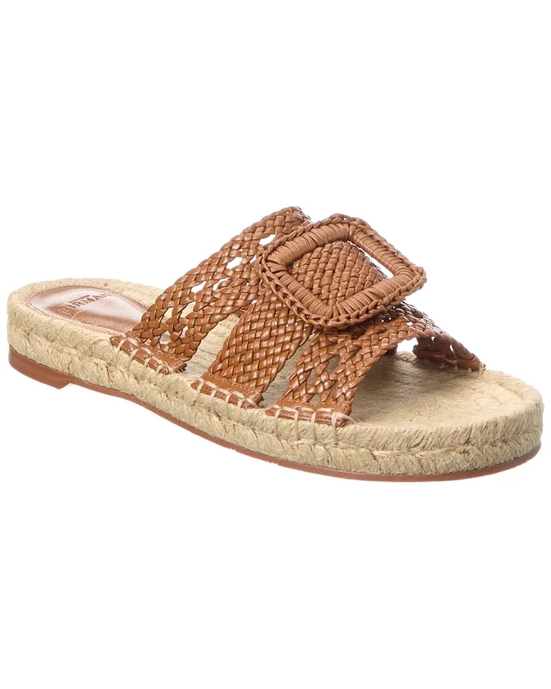 Alexandre Birman Lana Woven Leather Espadrille Brown