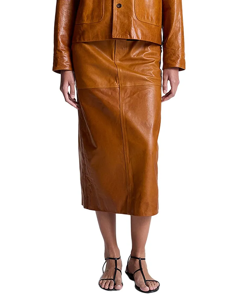 A.L.C. Mabel Leather Skirt Nocolor