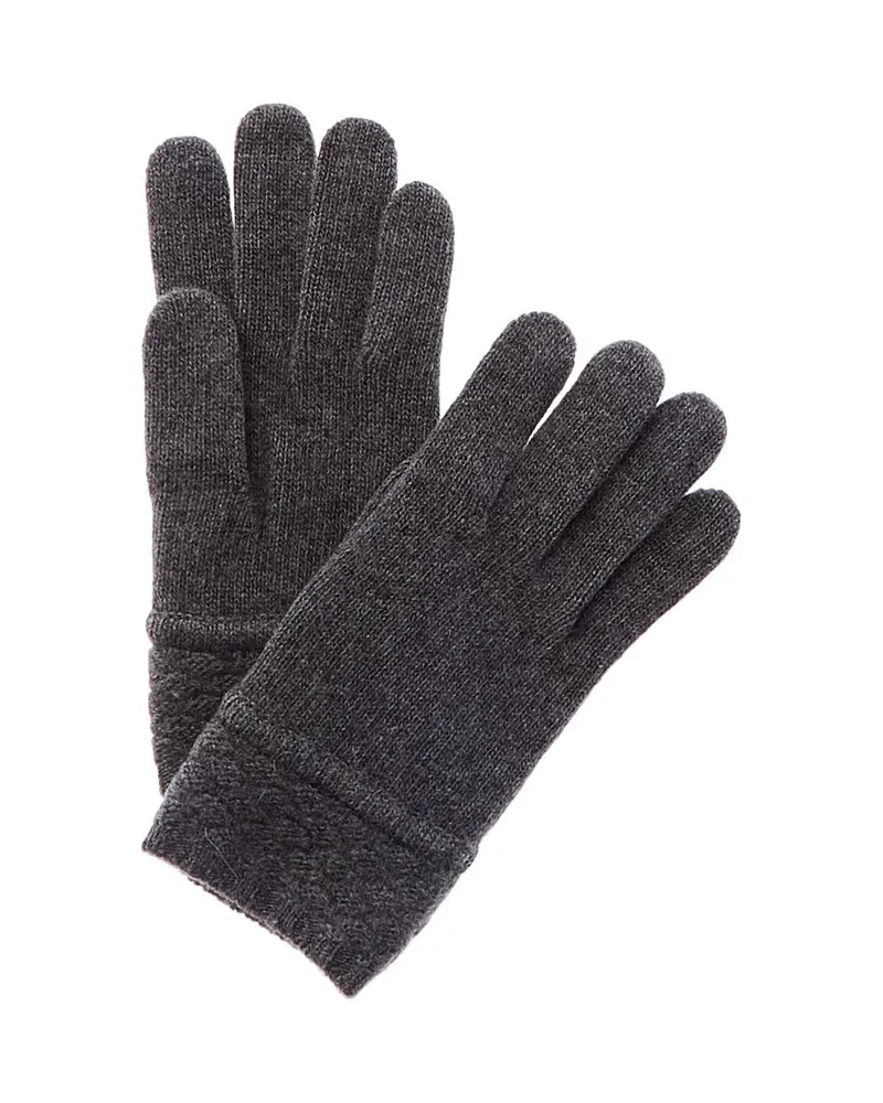 portolano  Stitched Cashmere Tech Gloves Grey
