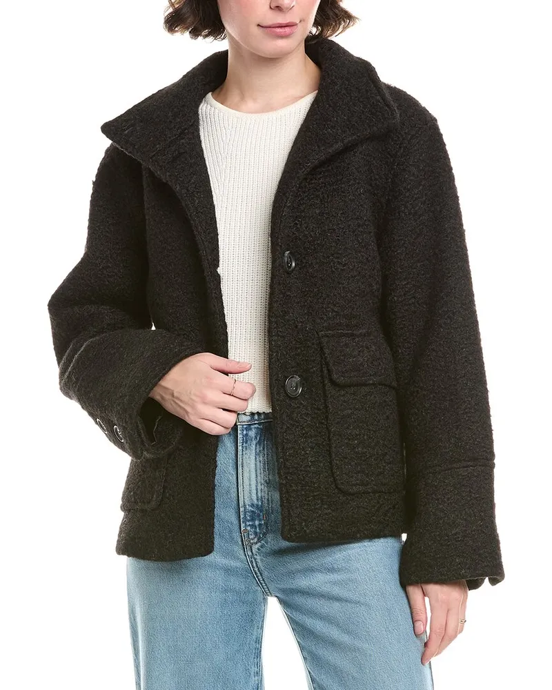 Sam Edelman Stand Collar Jacket Black