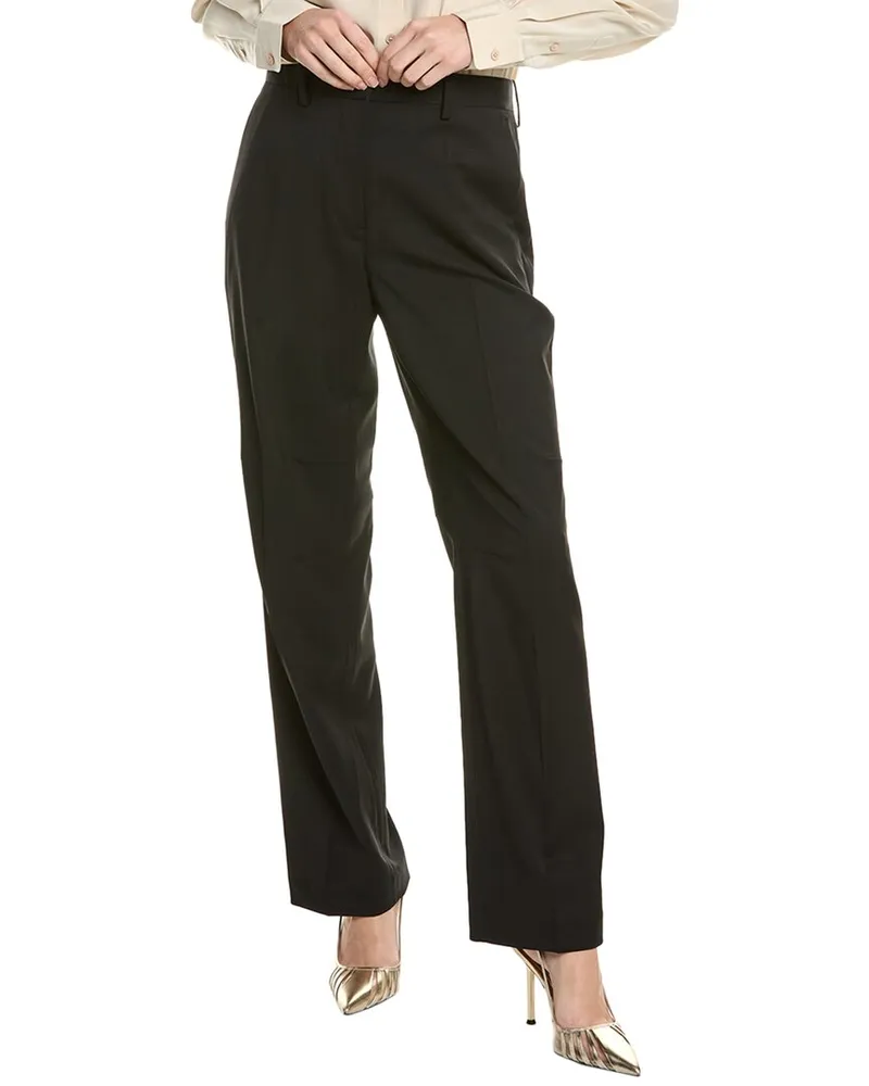 Helmut Lang Curve Car Wool Pant Black