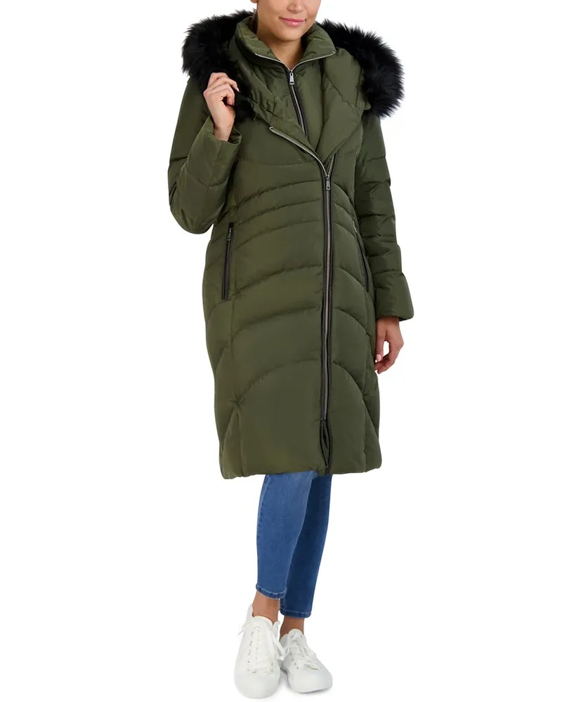 COLE HAAN Taffeta Down Coat Green