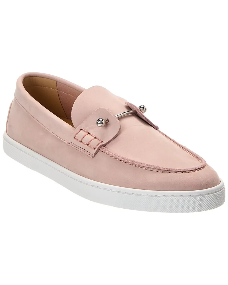 Christian Louboutin Chambeliboat Leather Boat Shoe Pink