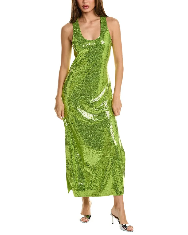 Michael Kors Paillette Tank Dress Green