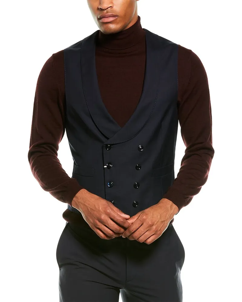 Brunello Cucinelli Wool & Silk-Blend Vest Nocolor