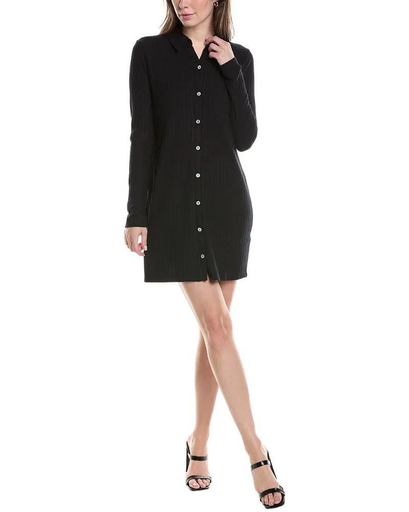 Michael Stars Kayla Button-Down Cardigan Dress Black