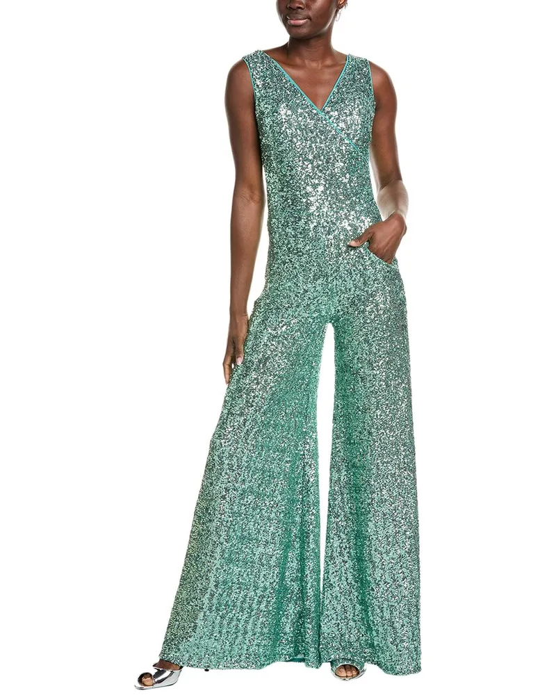 Chiara Boni Trifone Sequin Jumpsuit Green
