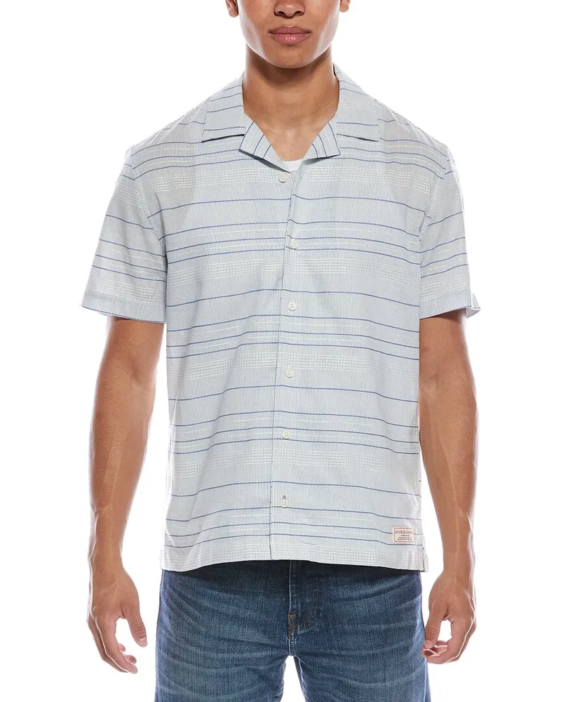Scotch&Soda Texture Camp Shirt Blue