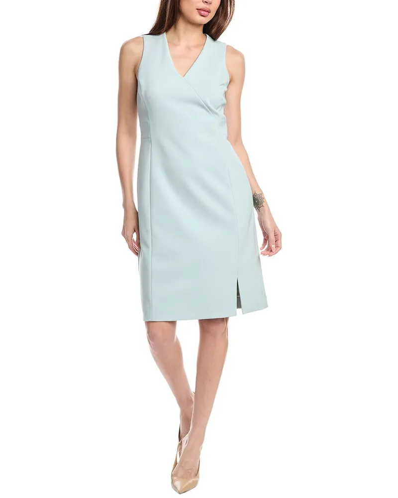 Anne Klein Seaming Detail Sheath Dress Green