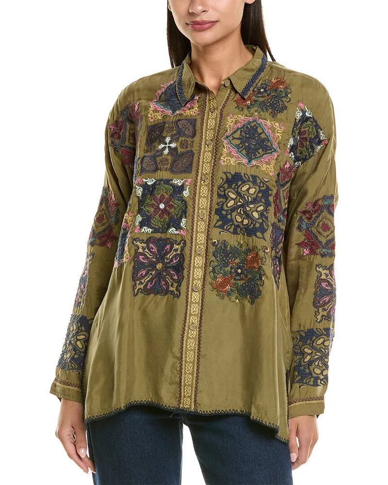 Johnny Was The Audrey Oversized Blouse Green