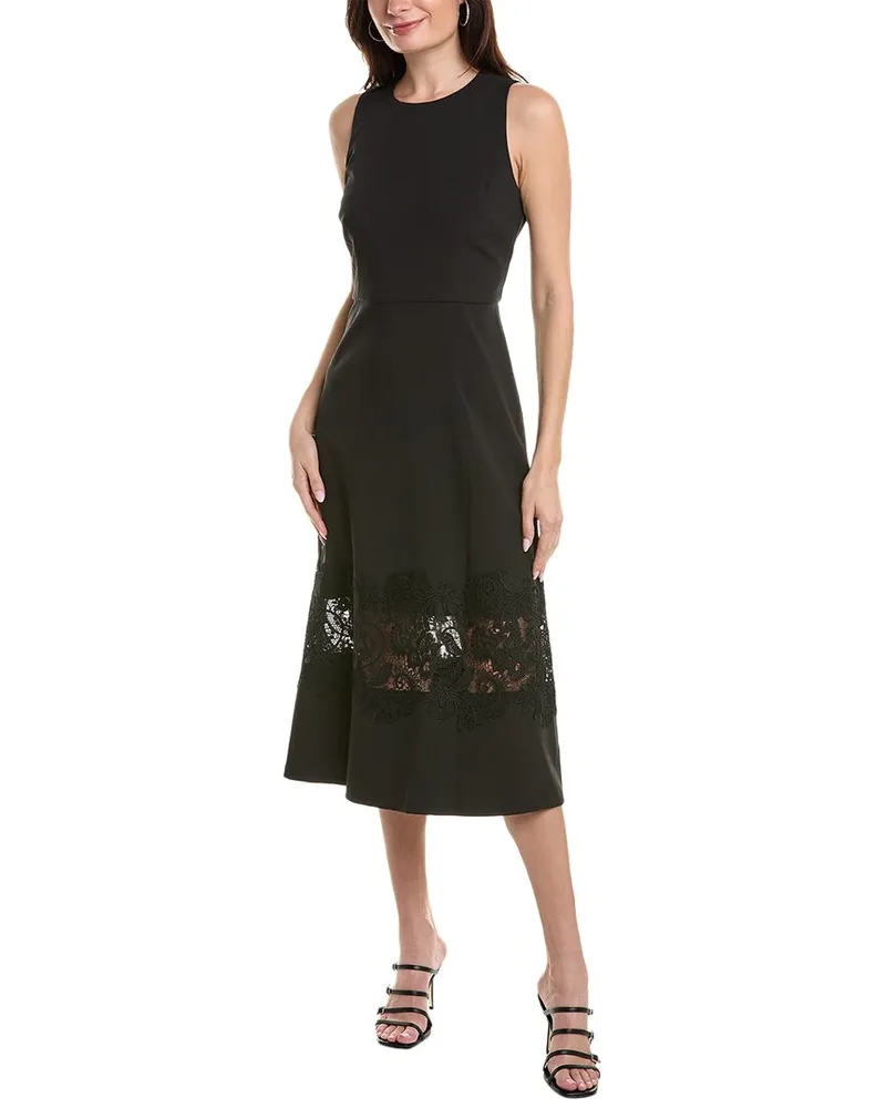Anne Klein Fit And Flare Midi Dress Black