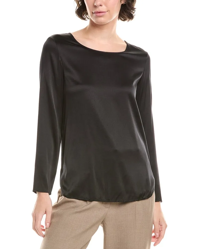 Max Mara Moldava Silk-Blend Top Black