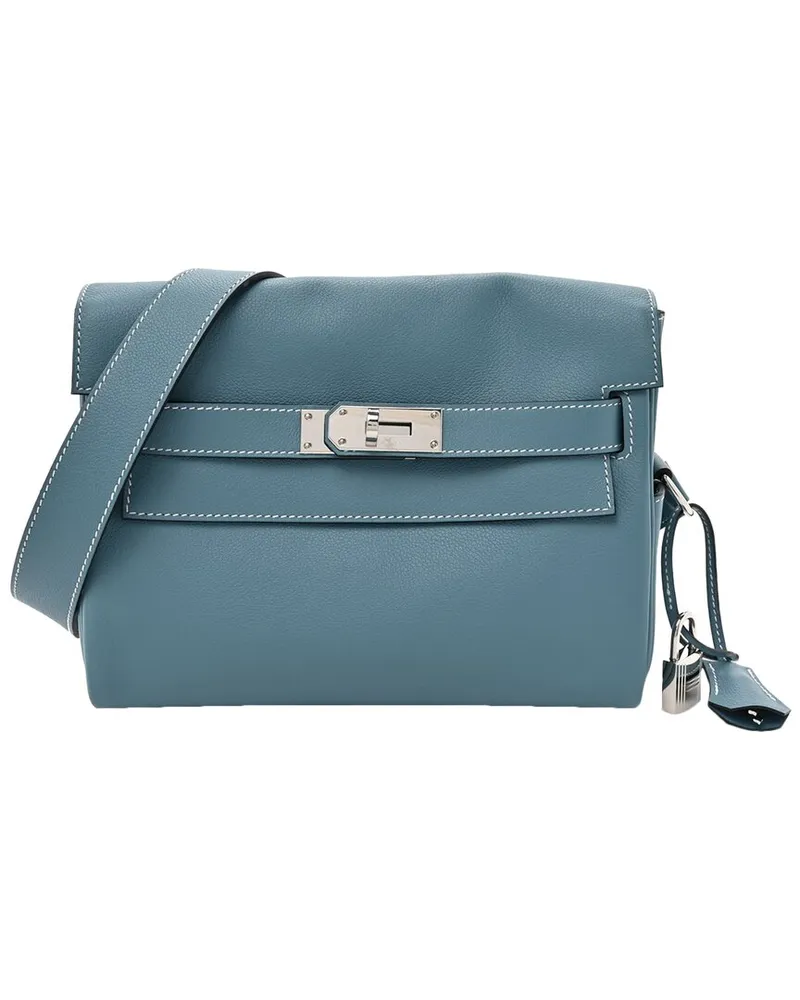 Hermès Blue Jean Evergrain Leather Evercolor Kelly Messenger PM New (Authentic  Pre-Loved Nocolor