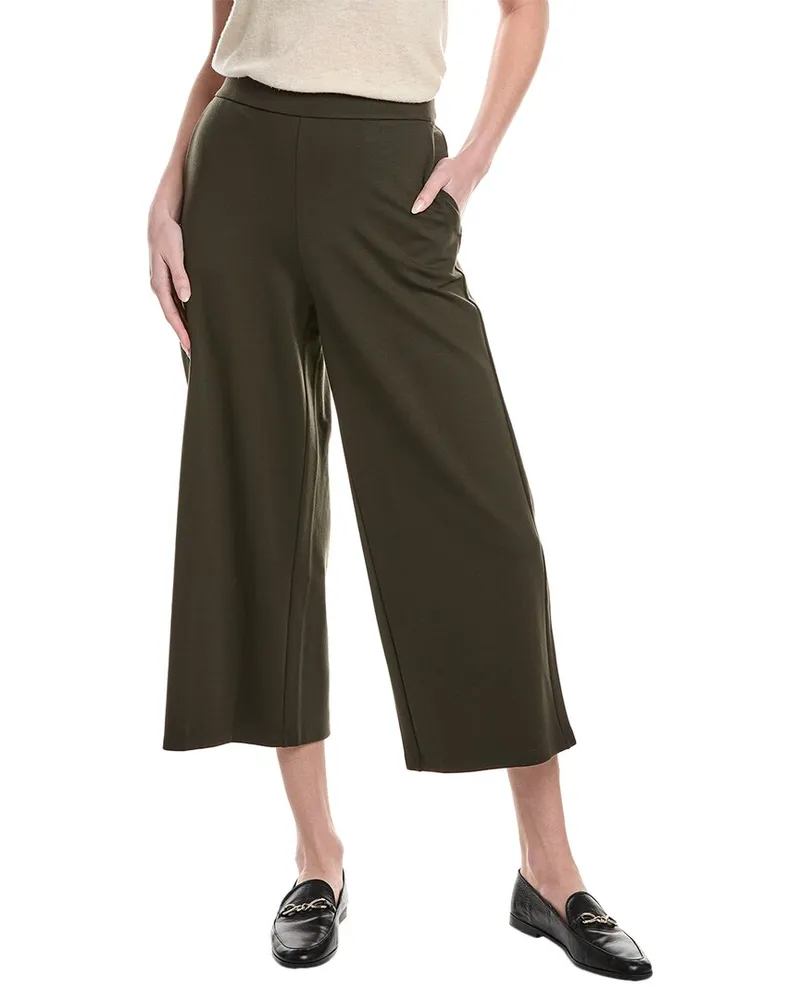 Eileen Fisher Cropped Wide Leg Pant Brown