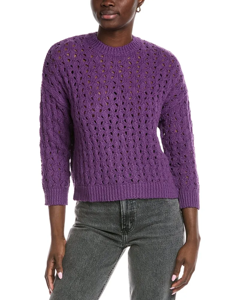 Autumn Cashmere Cotton by  Puff Stitch Sweater Purple