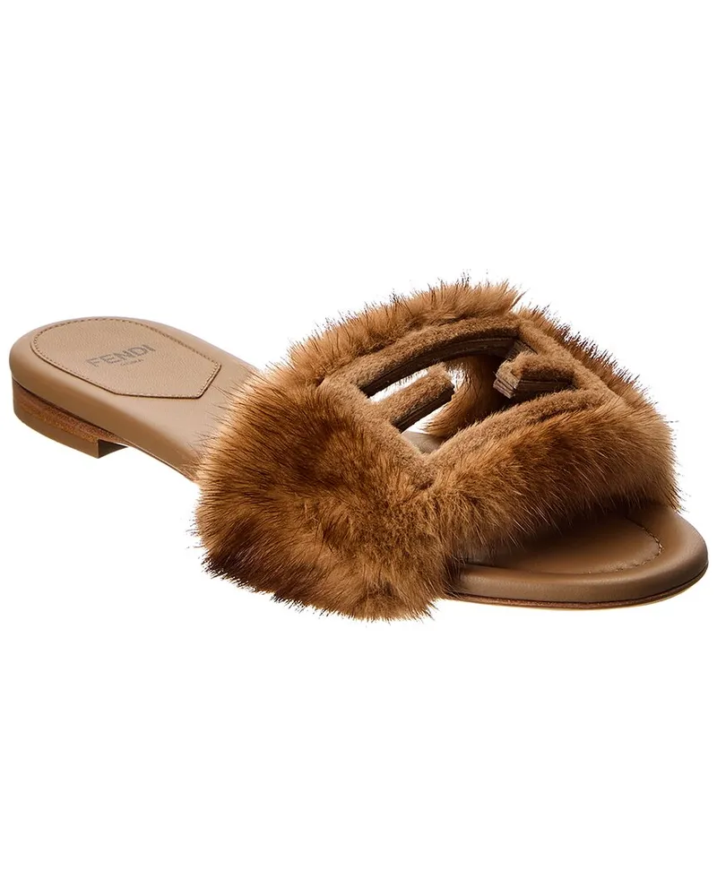 Fendi FF Sandal Brown
