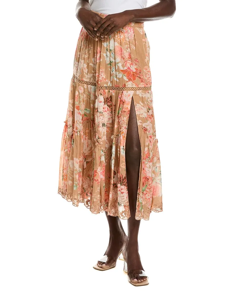 Hemant & Nandita Midi Skirt Brown