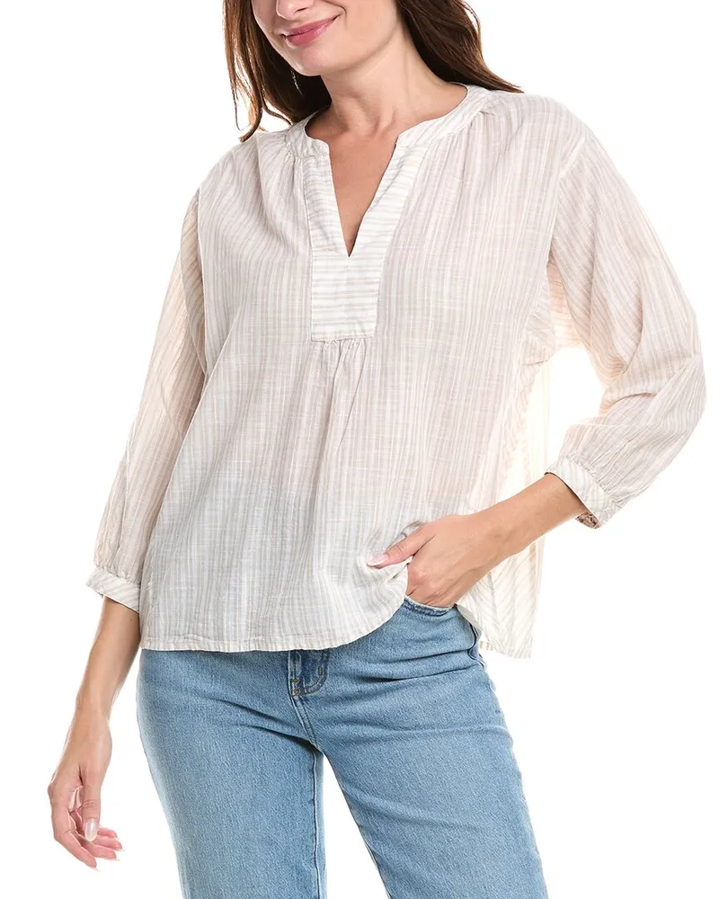 Michael Stars Charlie Popover Top Brown