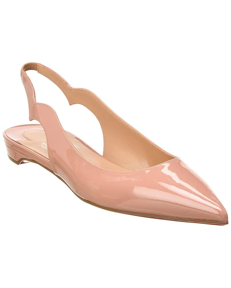 Christian Louboutin Hot Chickita Patent Slingback Flat Brown