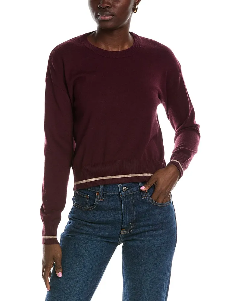 Splendid Syd Lurex Stripe Crew Sweater Nocolor