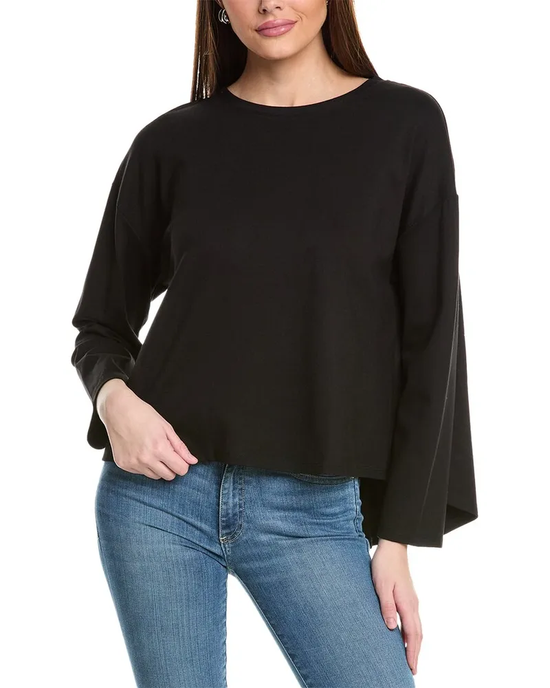 Vince Camuto Drop-Shoulder Boxy T-Shirt Black