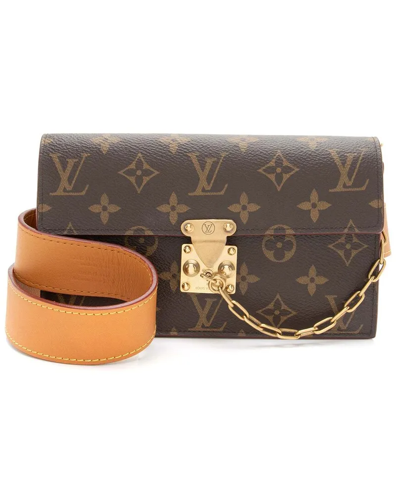 Louis Vuitton Brown Monogram Canvas S Lock (Authentic Pre-Loved Nocolor