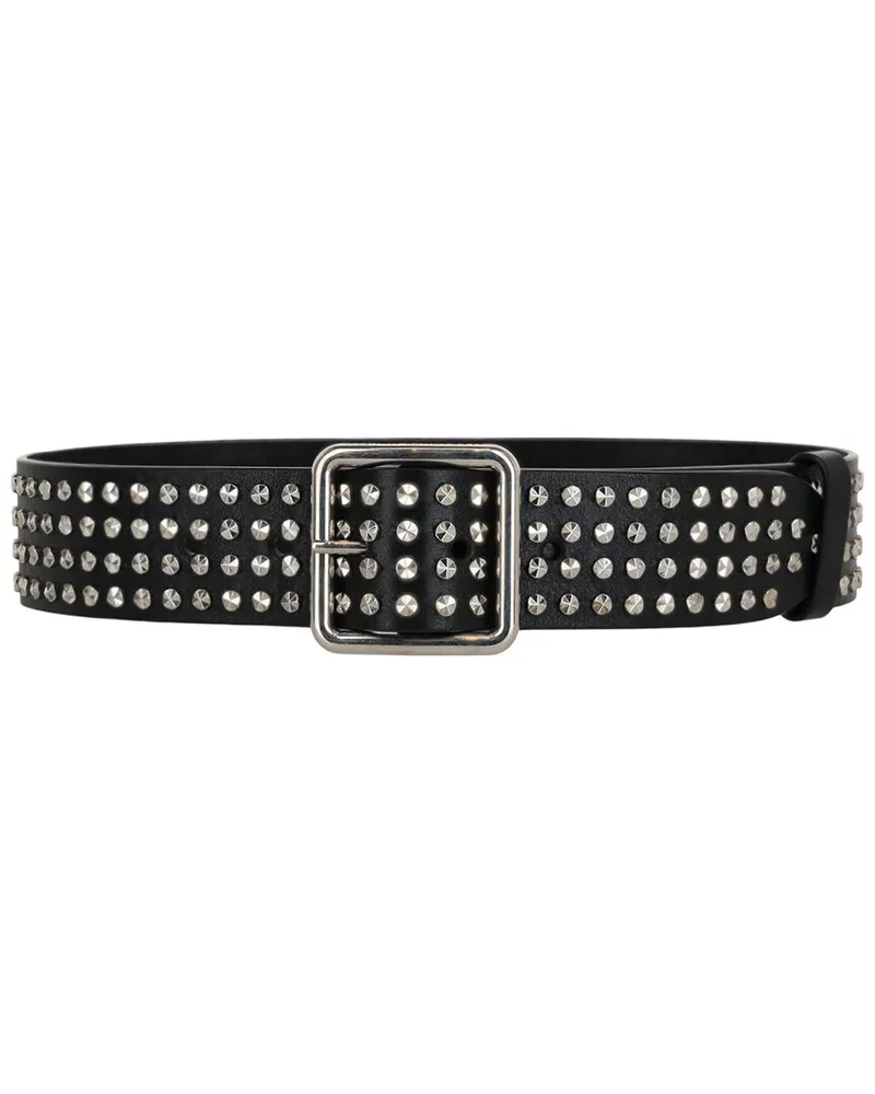 Alexander McQueen Pionier Leather Belt Black