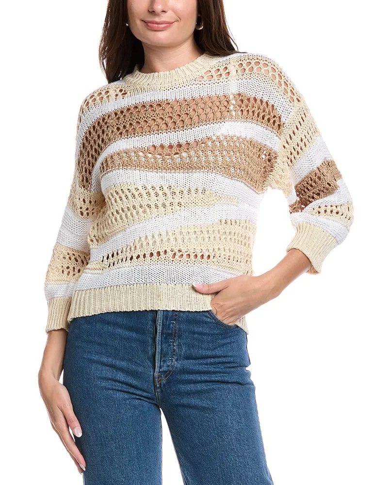 Peserico Open Knit Sweater Beige