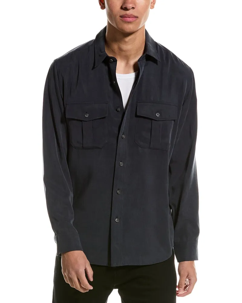 Theory Military Shirt Blue