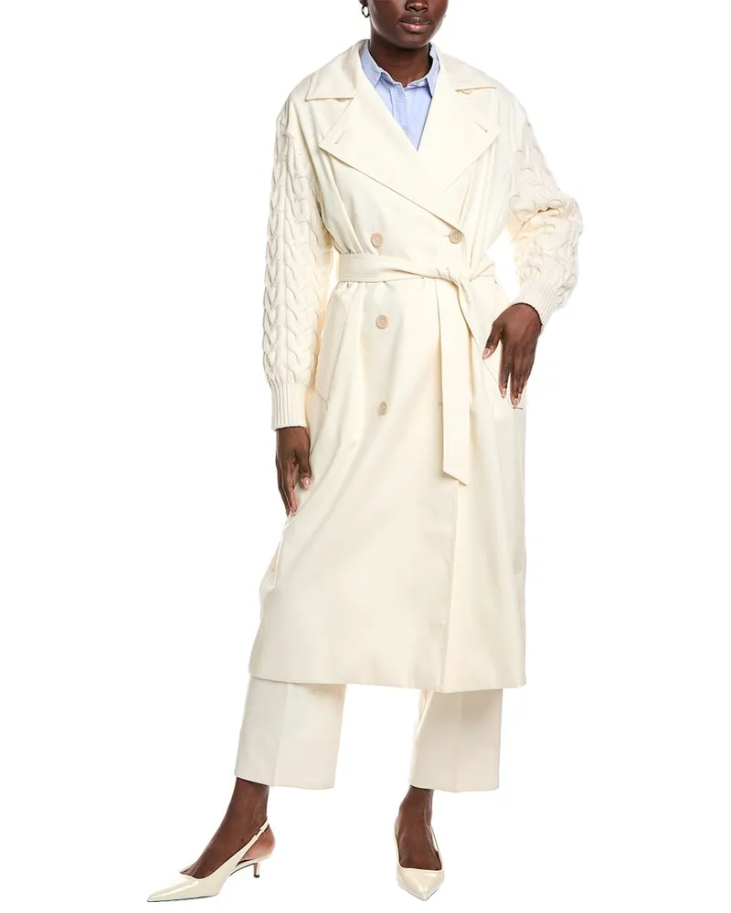 Max Mara Cicladi Wool Overcoat White