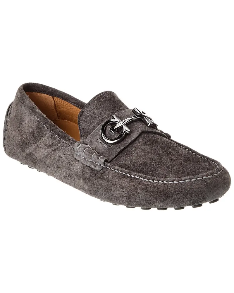 Ferragamo Grazioso Suede Loafer Grey