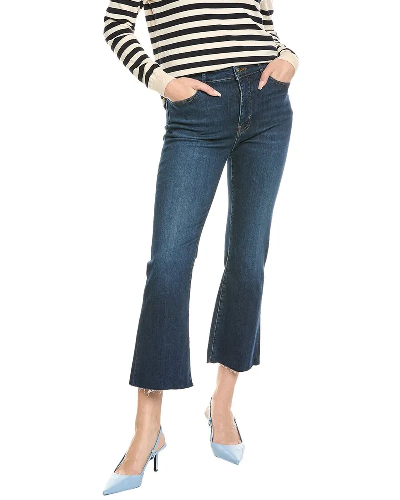 Frame Denim Le Crop Moonflower Mini Boot Jean Blue