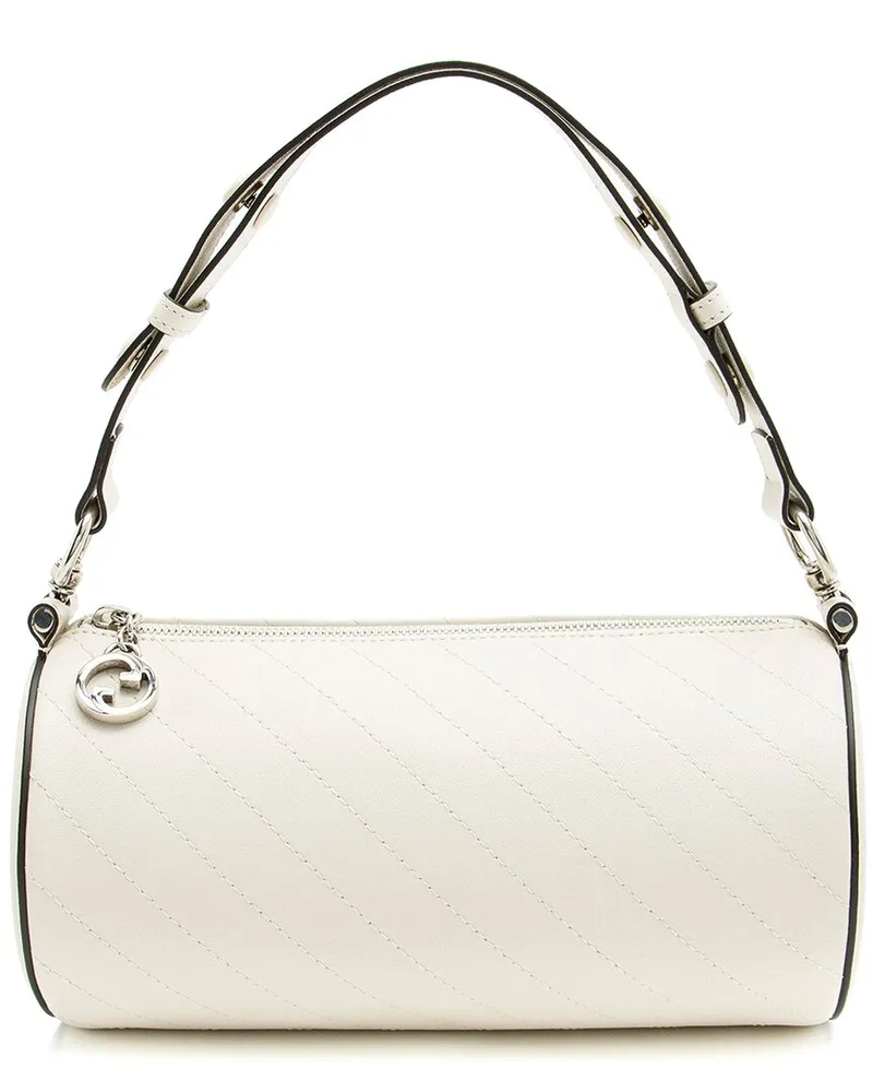 Gucci White Leather Blondie Small Barrel Bag (Authentic Pre-Loved Nocolor