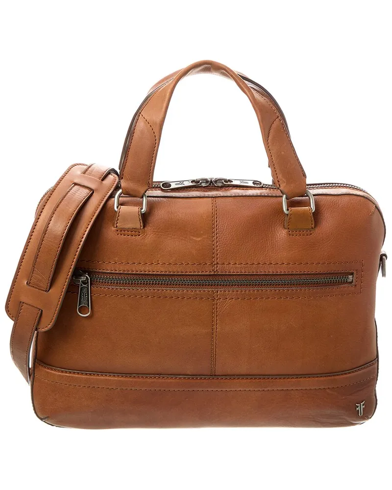Frye Nash Leather Briefcase Brown