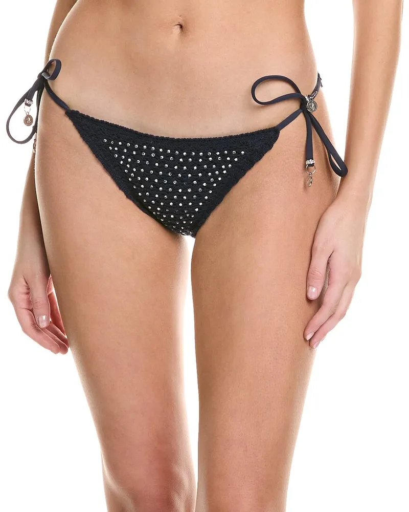 Milly Glimmer String Bikini Bottom Blue