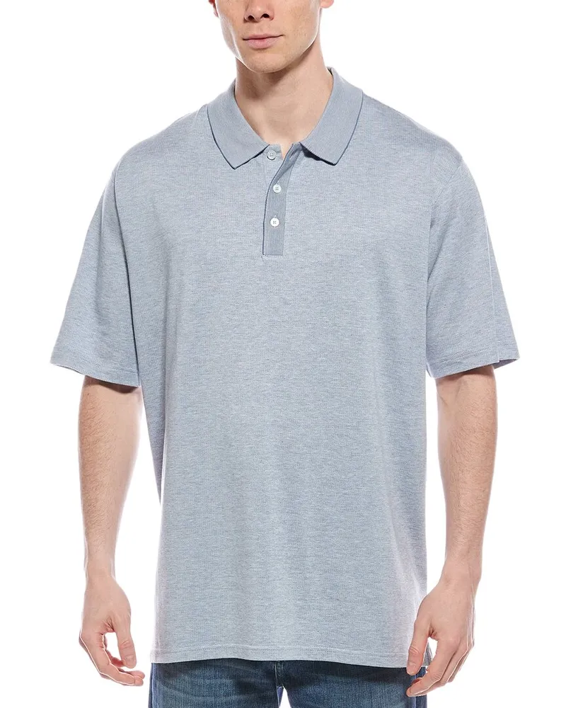 Peter Millar Barnes Knit Polo Shirt Blue
