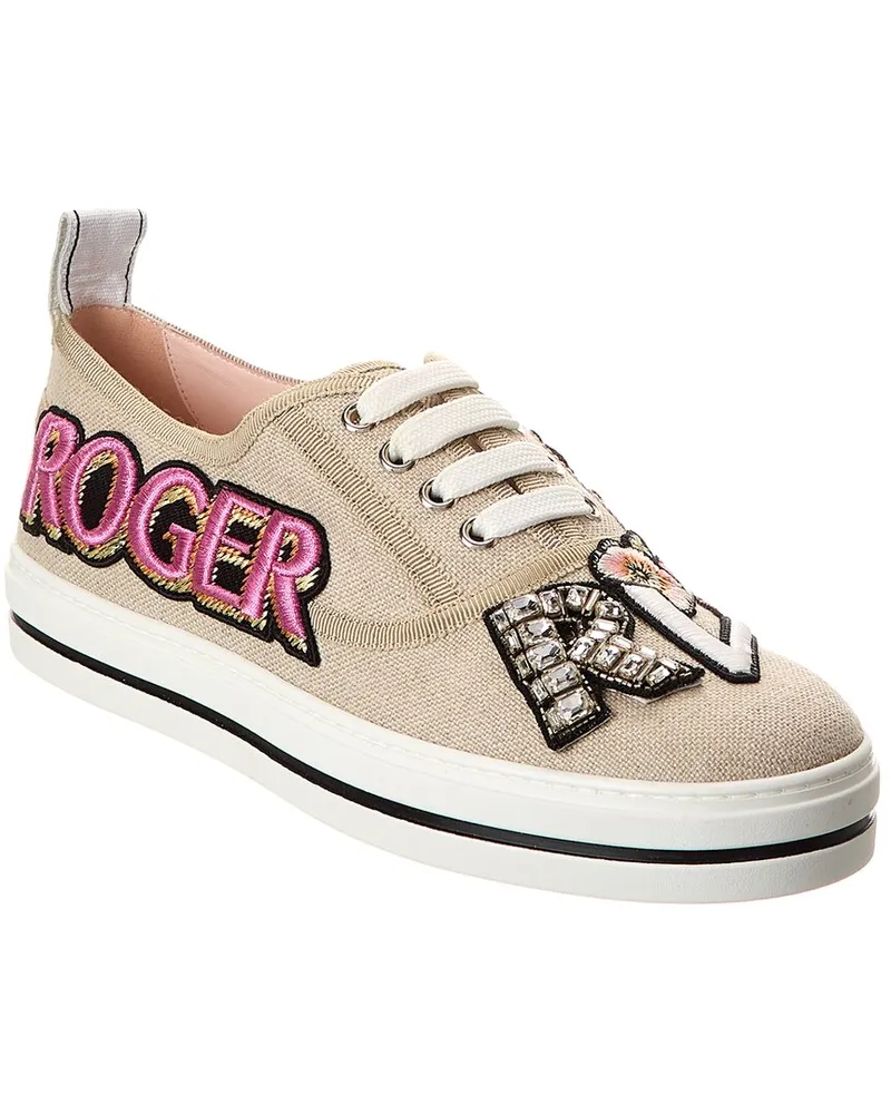 Roger Vivier Canvas Sneaker Beige