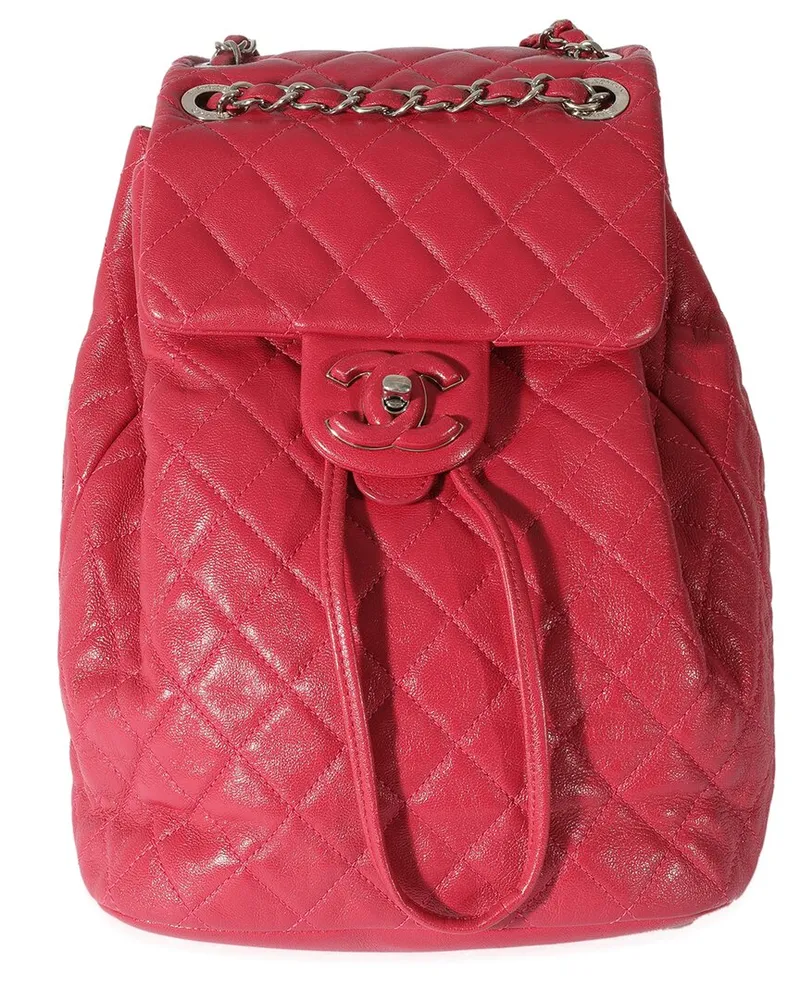 Chanel Pink Quilted Lambskin Medium Covered CC Drawstring Backpack (Authentic  Pre-Loved Nocolor