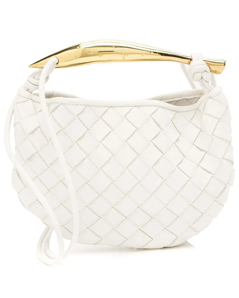 Bottega Veneta White Intrecciato Leather Baby Sardine Bag (Authentic Pre-Loved Nocolor