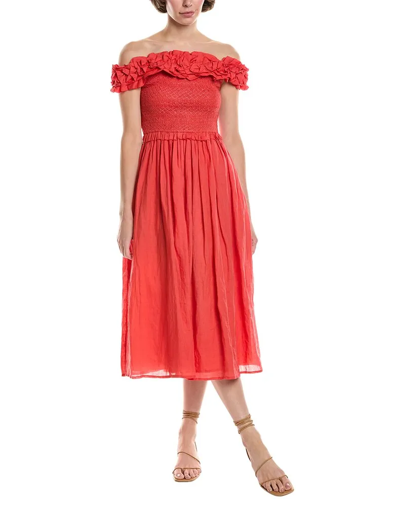 Sea Frida Midi Dress Red