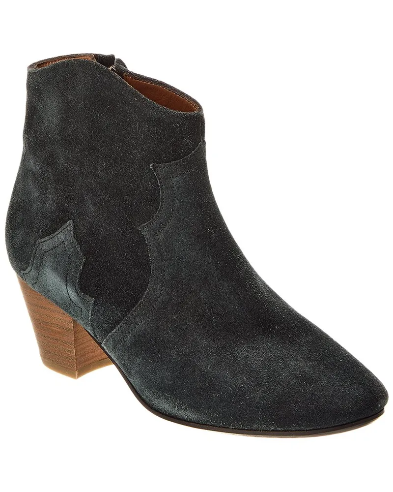 Isabel Marant Dicker Suede Bootie Black