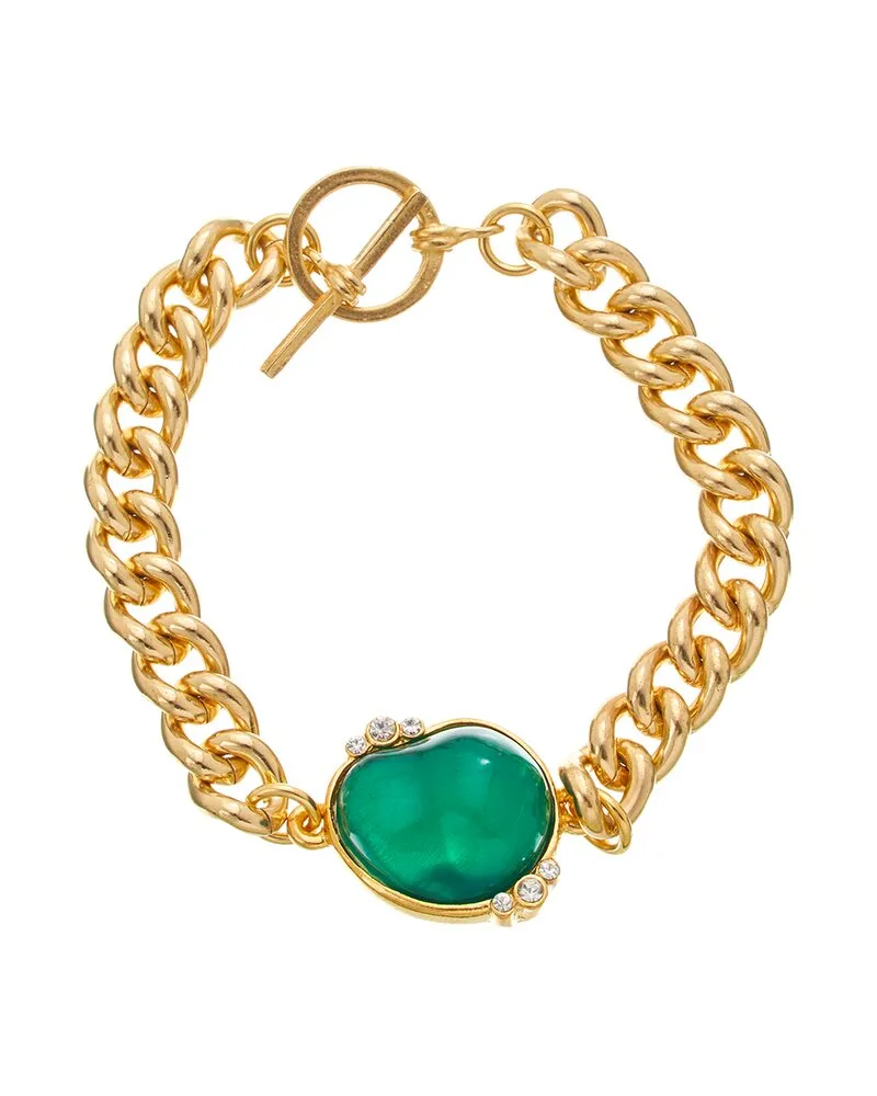 Kenneth Jay Lane 22K Plated Link Toggle Bracelet Nocolor