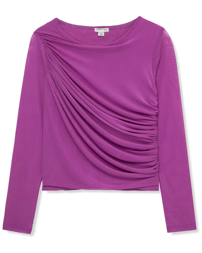 HABITUAL Gathered Knit Top Nocolor