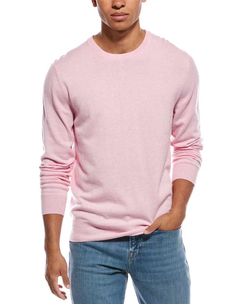 N.Peal Oxford Cashmere Round Neck Sweater Pink