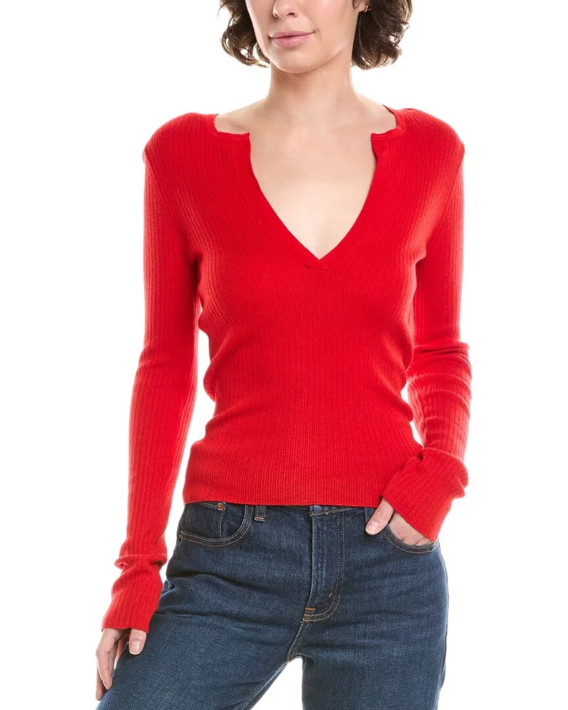 Max Mara Urlo Silk & Cashmere-Blend Sweater Red