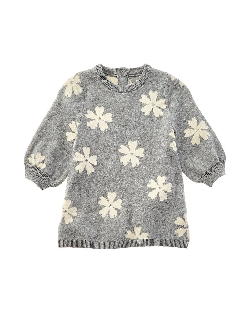 Chloé Wool-Blend Sweaterdress Grey