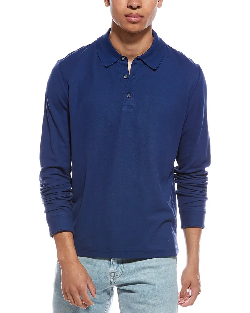 Vince Pima Polo Shirt Blue