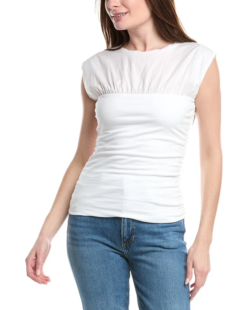 Rag & Bone Mica Banded Top White